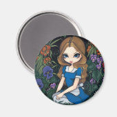 "Alice en de bloemen" Magneet (Voorkant / Achterkant)
