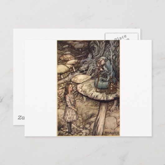 Alice en de Caterpijler Briefkaart (Voorkant / Achterkant)