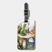Alice en de Caterpijler in Wonderland Bagagelabel (Voorkant verticaal)