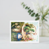 Alice en de Caterpijler in Wonderland Briefkaart (Staand voorkant)