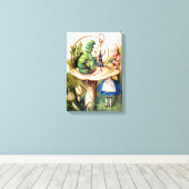 Alice en de Caterpijler in Wonderland Canvas Afdruk (Insitu (Houten vloer))