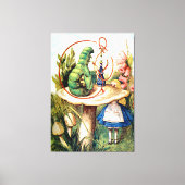 Alice en de Caterpijler in Wonderland Canvas Afdruk (Voorkant)