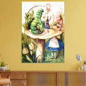 Alice en de Caterpijler in Wonderland Canvas Afdruk (Insitu (Woonkamer))