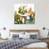 Alice en de Caterpijler in Wonderland Canvas Afdruk (Insitu (Slaapkamer))