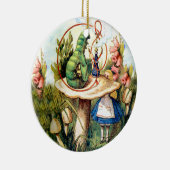 Alice en de Caterpijler in Wonderland Keramisch Ornament (Rechts)