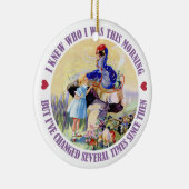 Alice en de Caterpijler in Wonderland Keramisch Ornament (Rechts)