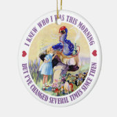 Alice en de Caterpijler in Wonderland Keramisch Ornament (Links)