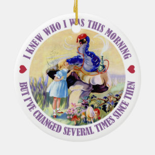 Alice en de Caterpijler in Wonderland Keramisch Ornament