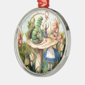 Alice en de Caterpijler in Wonderland Metalen Ornament (Links)
