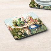 Alice en de Caterpijler in Wonderland Onderzetter (Linkerzijde)