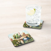 Alice en de Caterpijler in Wonderland Onderzetter (Rechterzijde)