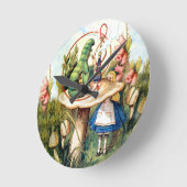 Alice en de Caterpijler in Wonderland Ronde Klok (Hoek)