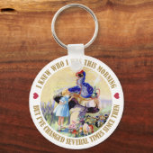 Alice en de Caterpijler in Wonderland Sleutelhanger (Voorkant)