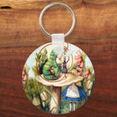 Alice en de Caterpijler in Wonderland Sleutelhanger (Voorkant)