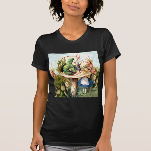 Alice en de Caterpijler in Wonderland T-shirt (Voorkant)