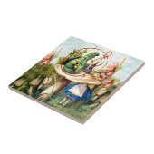 Alice en de Caterpijler in Wonderland Tegeltje (Zijkant)
