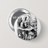 Alice en de Caterpijler Ronde Button 5,7 Cm (Voorkant /achterkant)