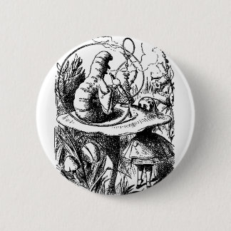 Alice en de Caterpijler Ronde Button 5,7 Cm