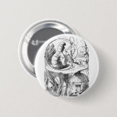 Alice en de Caterpijler Ronde Button 5,7 Cm (Voorkant /achterkant)