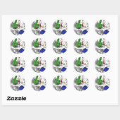 Alice en de Caterpijler Ronde Sticker (Vel)