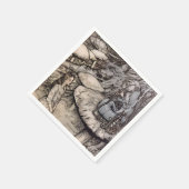 Alice en de Caterpillar Wonderland Party Rackham Servet (Hoek)