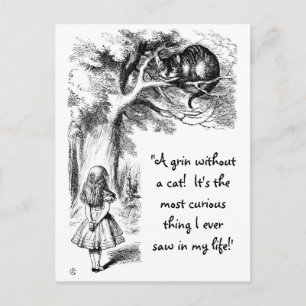 Alice en de Cheshire Cat Briefkaart