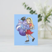 Alice en de Cheshire Cat Briefkaarten (Staand voorkant)