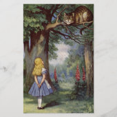 Alice en de Cheshire Cat Briefpapier (Voorkant)