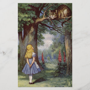 Alice en de Cheshire Cat Briefpapier