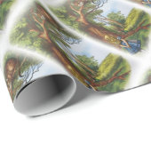 Alice en de Cheshire Cat Cadeaupapier (Rol Hoek)