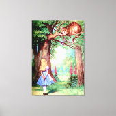 Alice en de Cheshire Cat in Wonderland Canvas Afdruk (Voorkant)