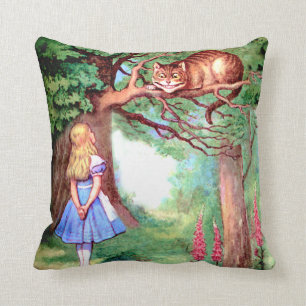 Alice en de Cheshire Cat in Wonderland Kussen