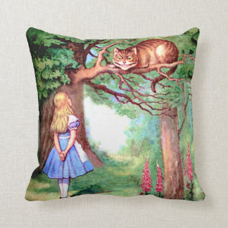 Alice en de Cheshire Cat in Wonderland Kussen