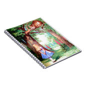 Alice en de Cheshire Cat in Wonderland Notitieboek (Rechterzijde)