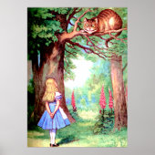 Alice en de Cheshire Cat in Wonderland Poster (Voorkant)