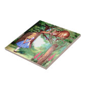 Alice en de Cheshire Cat in Wonderland Tegeltje (Zijkant)