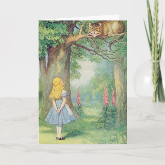 Alice en de Cheshire Cat Kaart (Voorkant)