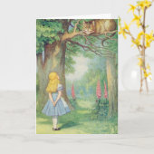 Alice en de Cheshire Cat Kaart (Gele Bloem)
