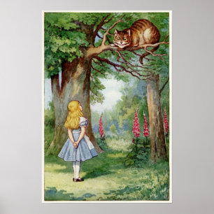 Alice en de Cheshire Cat Poster