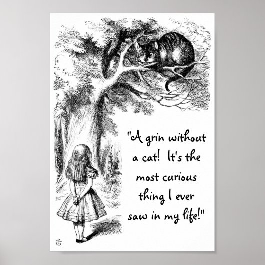 Alice en de Cheshire Cat Poster (Voorkant)