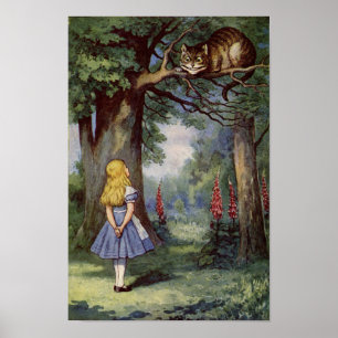 Alice en de Cheshire Cat Poster