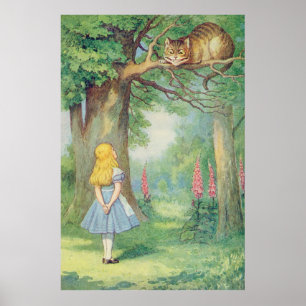 Alice en de Cheshire Cat Poster
