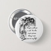 Alice en de Cheshire Cat Ronde Button 5,7 Cm (Voorkant /achterkant)