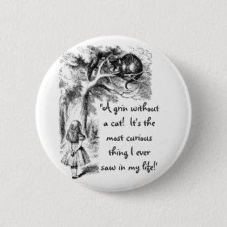 Alice en de Cheshire Cat Ronde Button 5,7 Cm