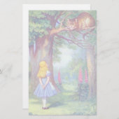 Alice en de Cheshire Cat Stationery Briefpapier (Voorkant / Achterkant)