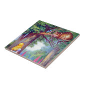 Alice en de Cheshire Cat Tegeltje (Zijkant)