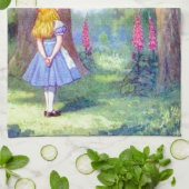 Alice en de Cheshire Cat Theedoek (Gevouwen)