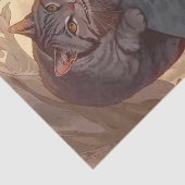 Alice en de Cheshire Cat Tissuepapier (Detail)