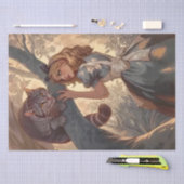 Alice en de Cheshire Cat Tissuepapier (Craft)