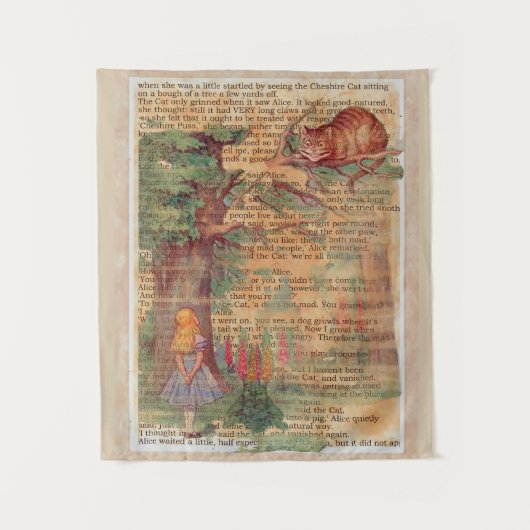 Alice en de cheshuurkat wandkleed (Voorkant)